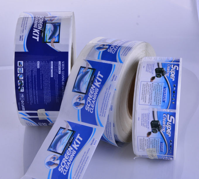 Custom waterproof rectangle label stickers for detergent bottle packaging