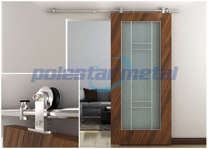 2000mm Curved Stainless Steel Barn Door Hardware For Wooden Sliding Door