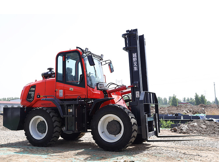 Diesel Operated 3.5-5.0ton Four Wheel Drive Forklift Rugged Terrain Forklift