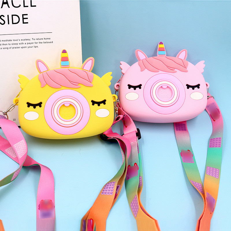 Big Pop Purse Unicorn Pop Purse For Girl Pop Bag With Unicorn Pop Toy Shoulder Bag Fidget Toys Pop Fidget Backpack Toy
