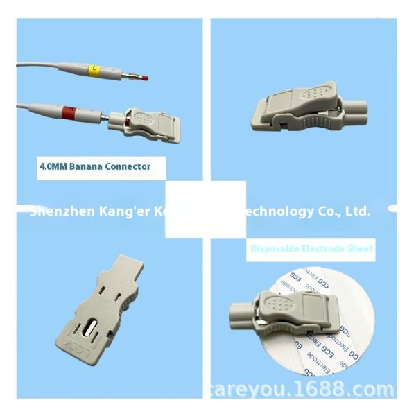 Multi Functional Adult Neonatal Animal ECG Electrode Adaptorsuitable For Snap Electrode And Tab Style Electrodes Socket