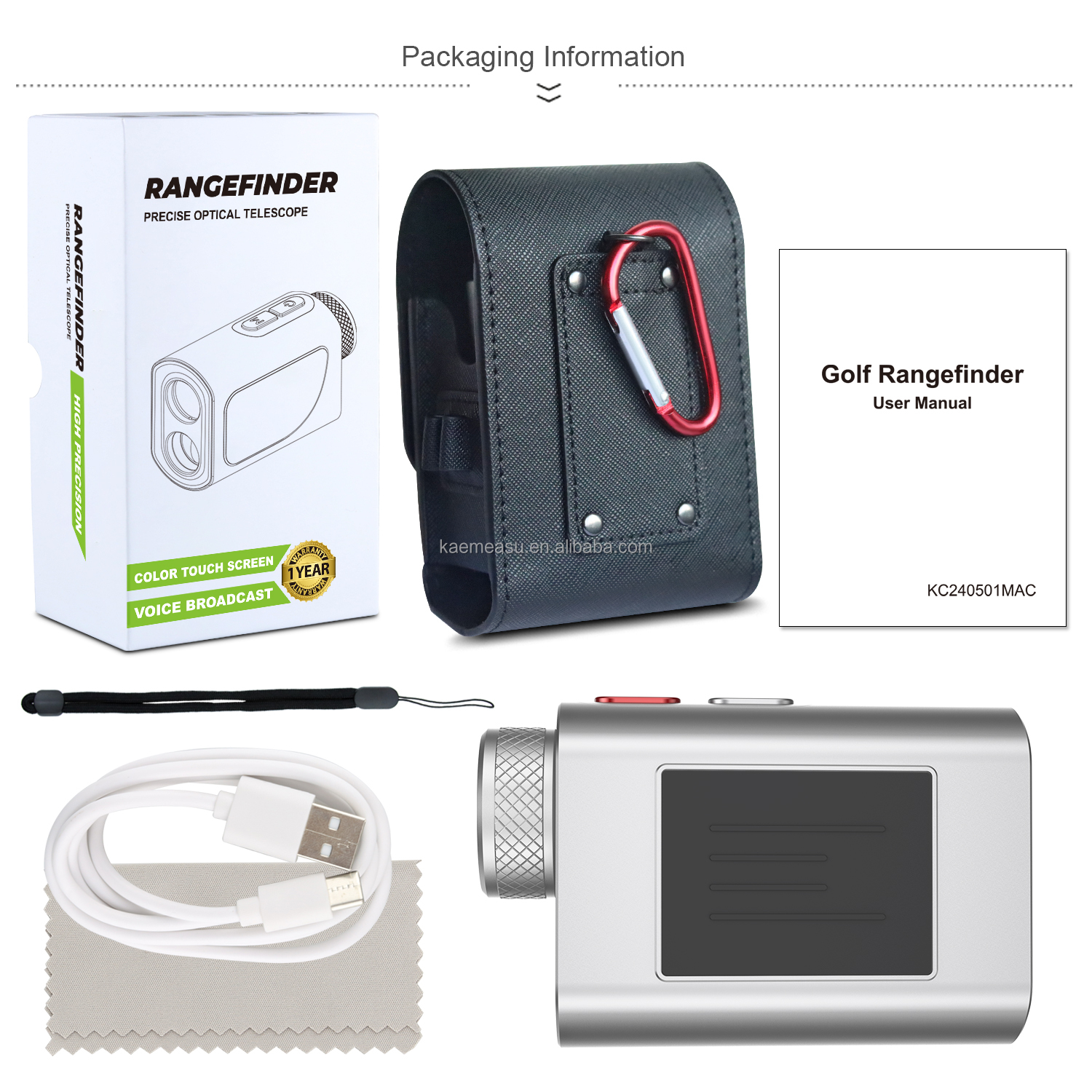 1200m Voice Broadcast Multi-Functional Laser Rangefinder for Golf Hunting Industrial
