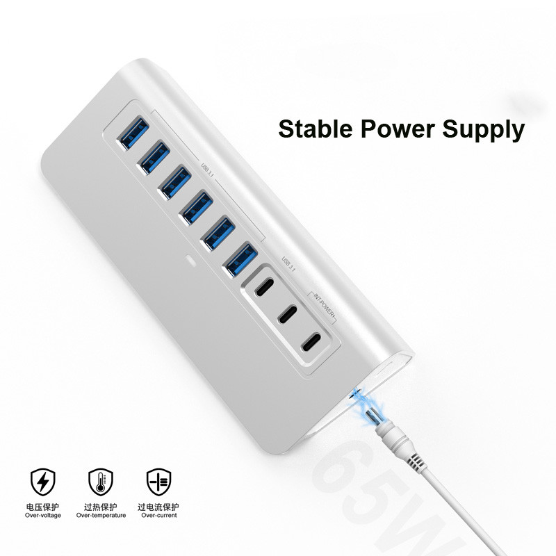 Up To 10/5Gbps Data Transfer Speed USB-C Connector Hub with CE Certification