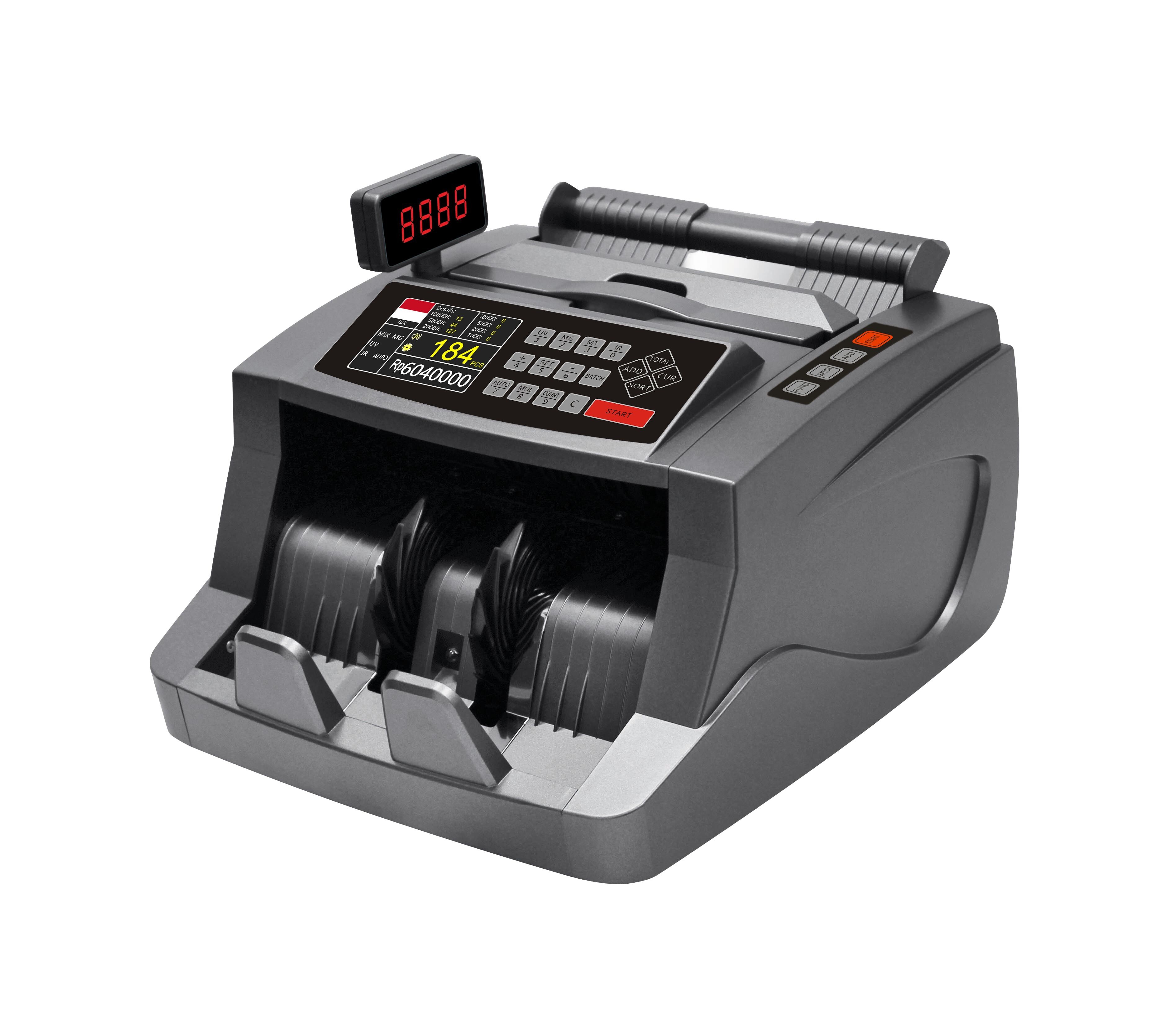 VALUE COUNTER FOR IDR INDONESIA COUNTER DETECTOR WITH STRONG MG, LCD SCREEN, IR UV,BANKNOTE COUNTING MACHINE, BANK USE