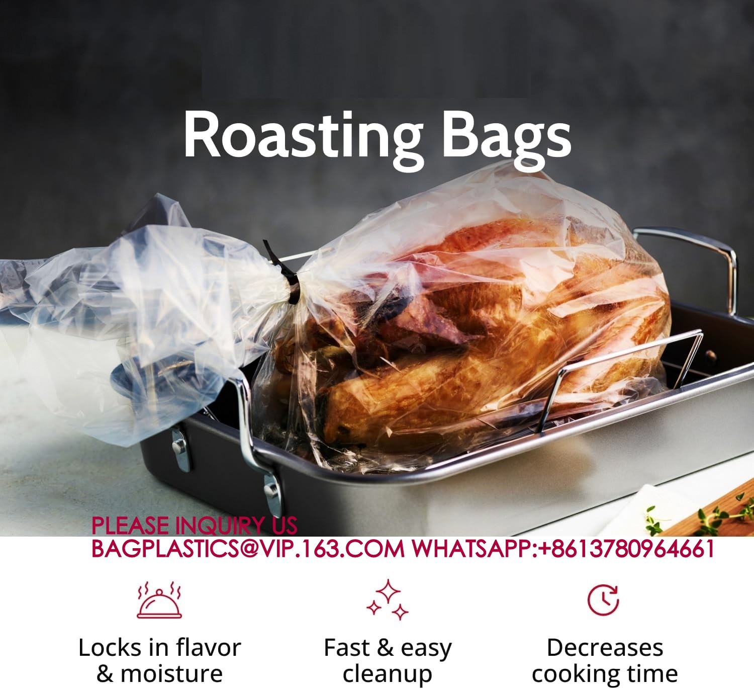 Roasting Bag Cooking Bags Oven Turkey Cooking Bag With Ties Keep Moist Durable Nylon Bag
