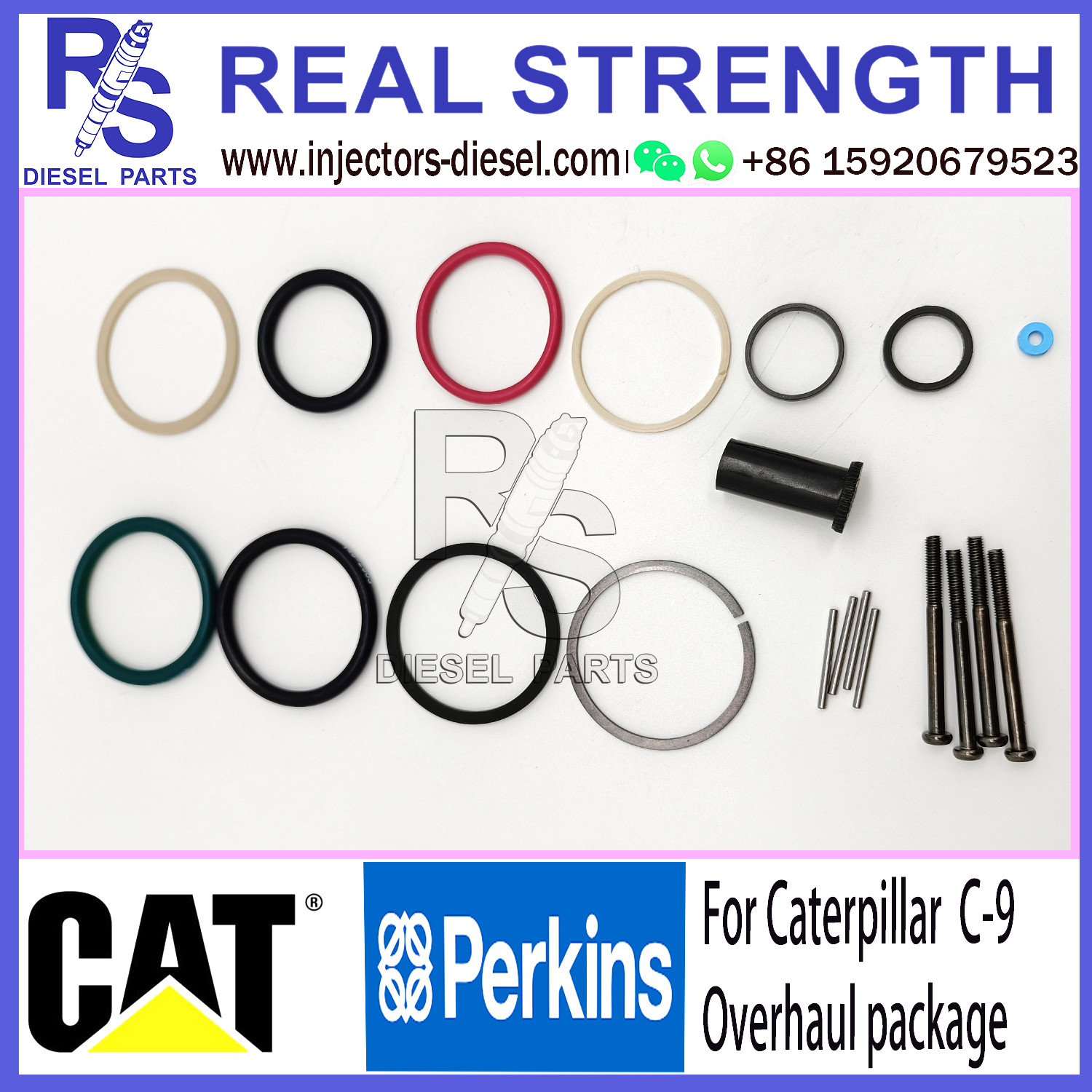 Neutral Packing Diesel Injector Rebuild Kit For Caterpillar C9 Series