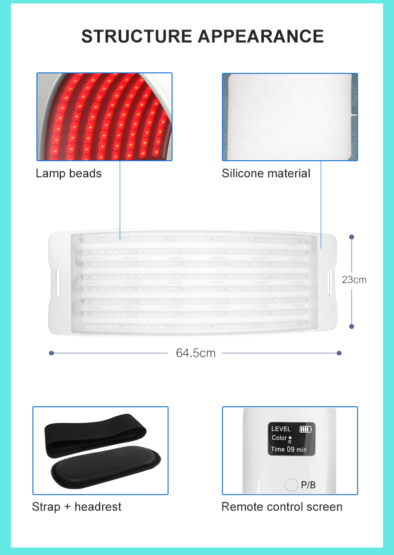 Pdt Photon Silicone Red Light Therapy Device 7 Colors Skin Care Face 525nm