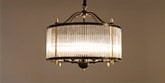2700k To 6500k Clear Glass Drum Chandelier