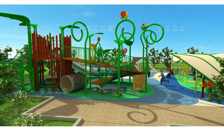 Custom Size Kids Outdoor Playground Equipment Garden