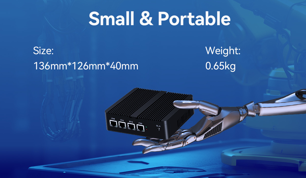 Inter N100 DDR5 16GB Mini Firewall PC With Linux Four LAN Software Router