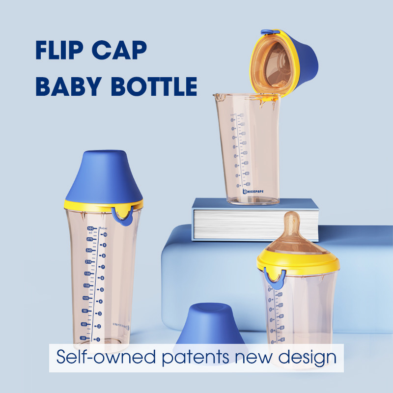 Slow Medium Fast Flow Flip Cap Baby Bottle PPSU PVC Free 180ml Anti Colic