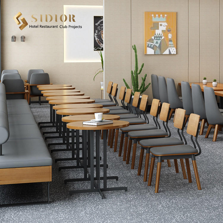 Solid Wood Dinning Chair, PU Leather & Fabric Upholstery, Hotel Dinning Chair, Restaurant Dinning Chair,