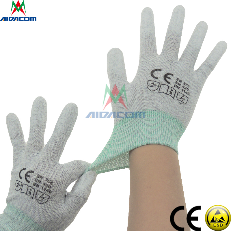 Disposable 300g PU Palm Vinyl PVC ESD Gloves