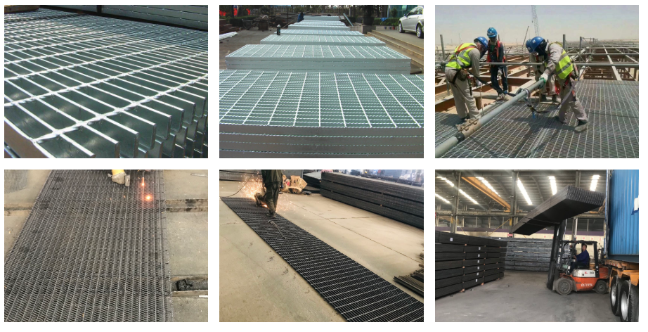 ASTM A36 Galvanized Steel Grating 25x4.5 Anti Slip Grating 20mm Bearing Bar Pitch