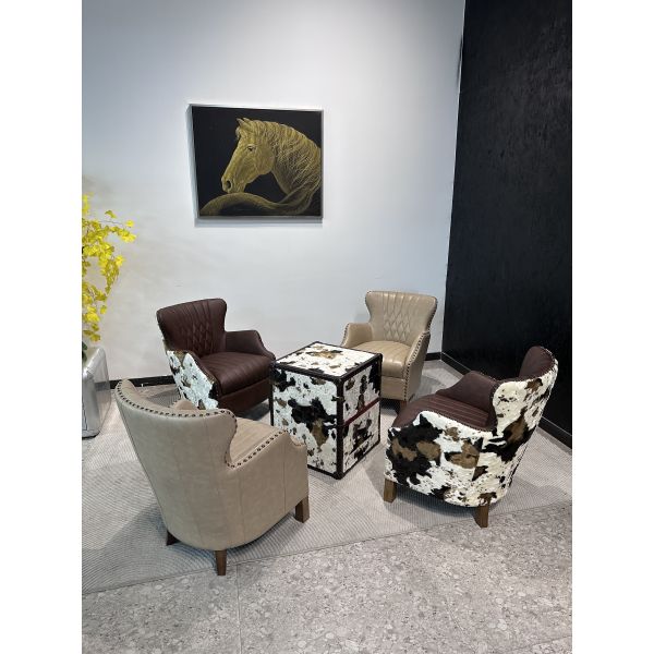 Nidea #YueBao 1 Foshan Hot Sale Vintage Industrial Retro Aviator Chair Cigar Bar Pub Club Studio Car Dealer Lounge Furniture Industrial Bar