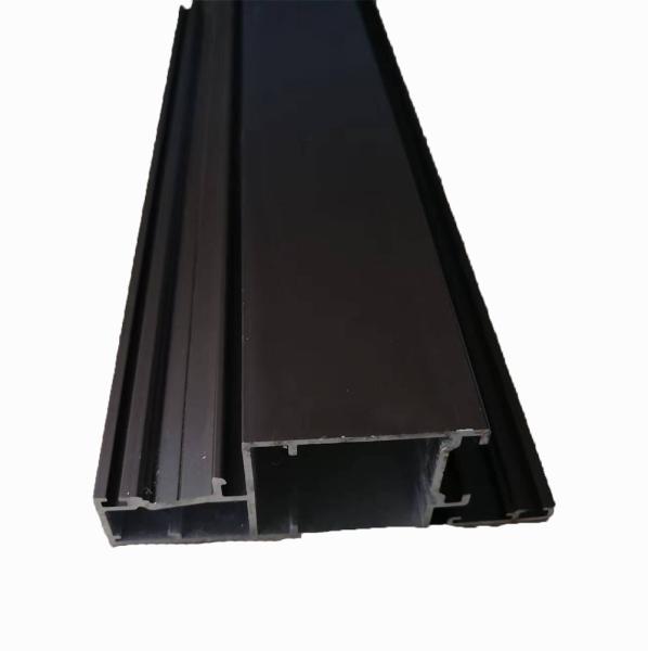 6063 Aluminium Extruded Profiles System For Casement Window Door Brown Silver