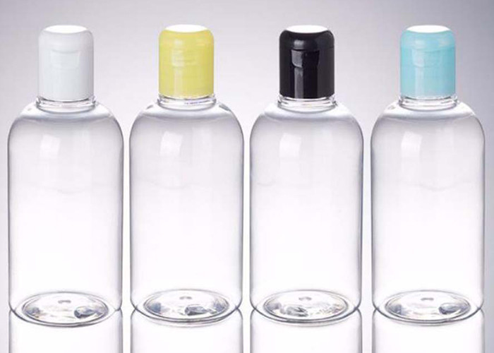 250ml 8.7oz Refillable Clear PET Plastic Lotion Toner Bottle With Flip Top Screw Cap