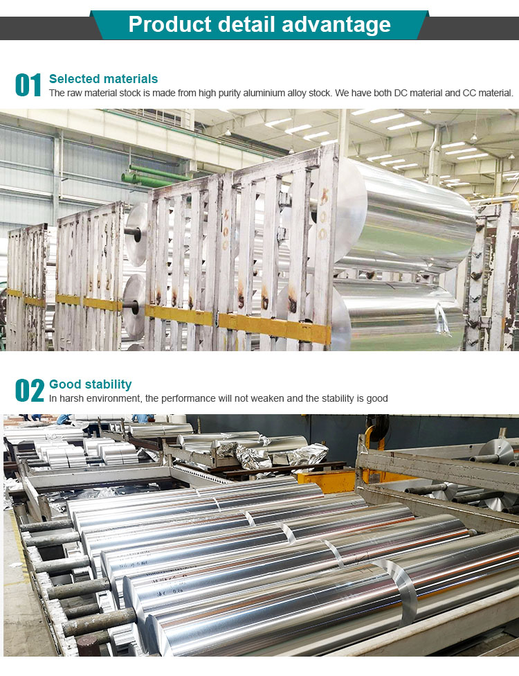 8000 Series Alloy Aluminum Foil Coil Jumbo Manbig Roll For Tray Container