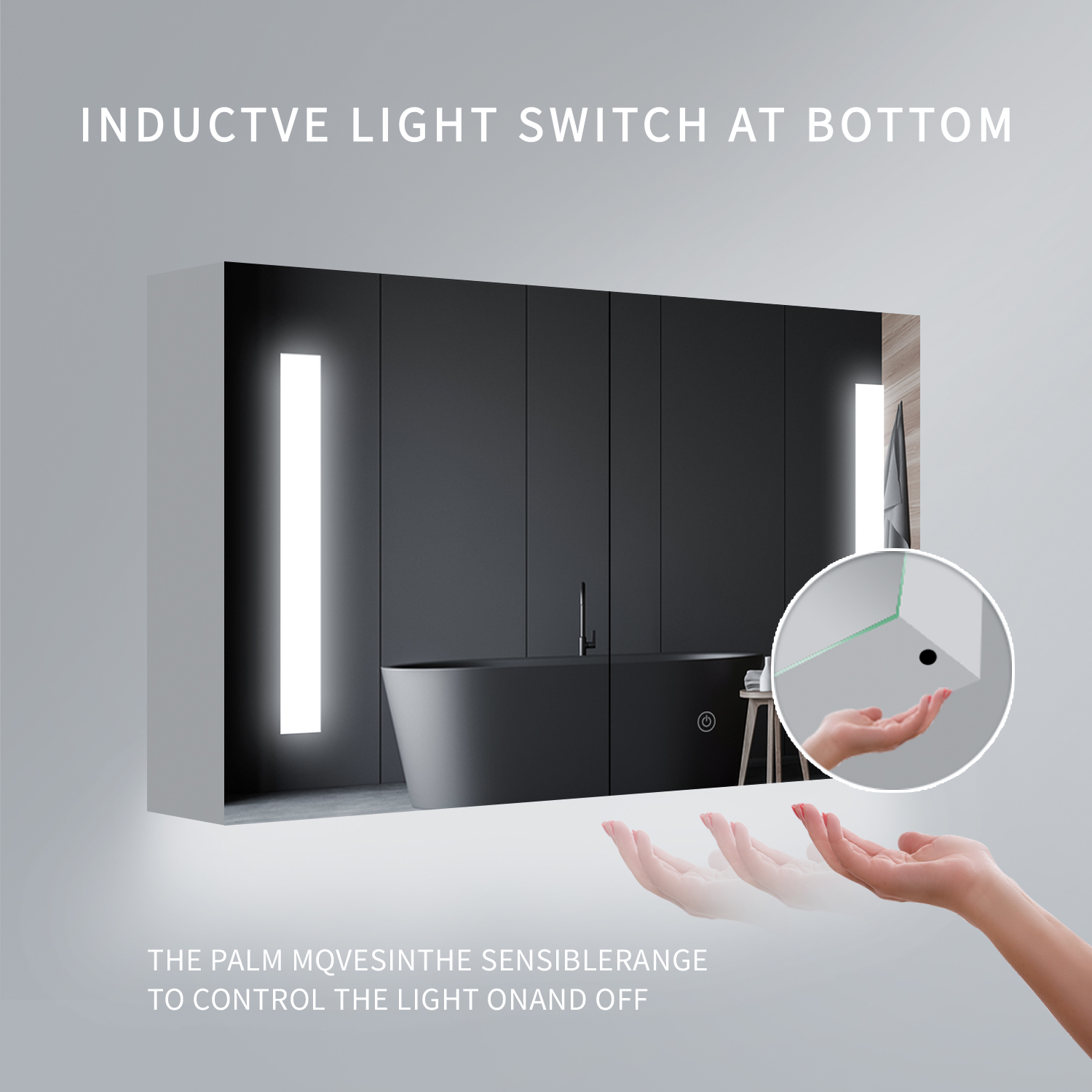 Customizable Anti Fog Bathroom Mirror Cabinet Rustproof With Jewelry Storage