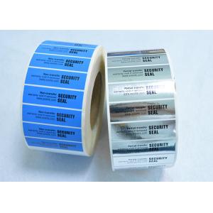 Paritial Transfer Custom Tamper Evident Labels / 80gsm Security Seal Labels