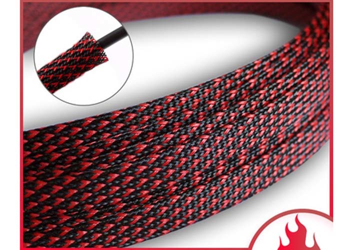 Electrical PET Expandable Braided Sleeving Network Sheath For Wire Protection