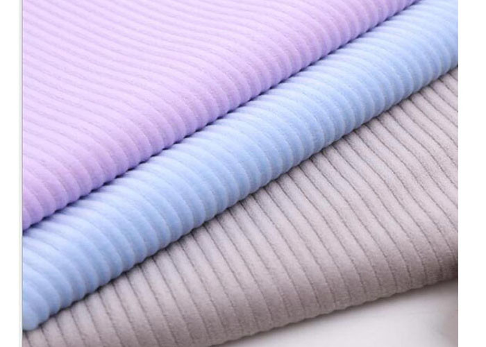 Green / Pink 200g Printed Corduroy Fabric 100% Cotton For Pants