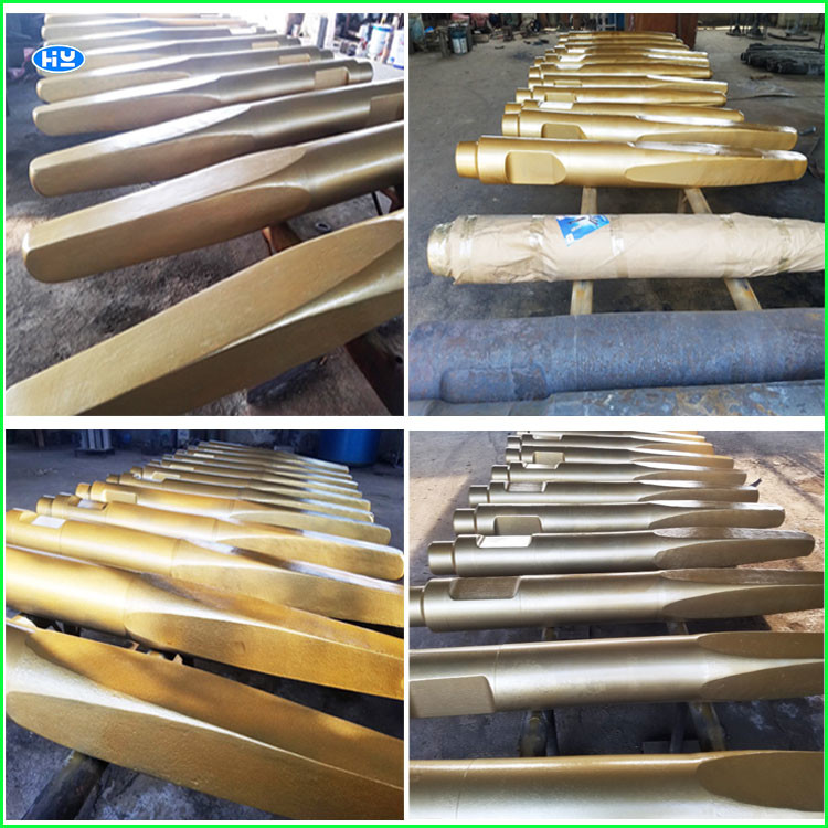 180mm Hydraulic Breaker Chisels 40T Excavator Demolition Hammer Chisel Bits VOLVO
