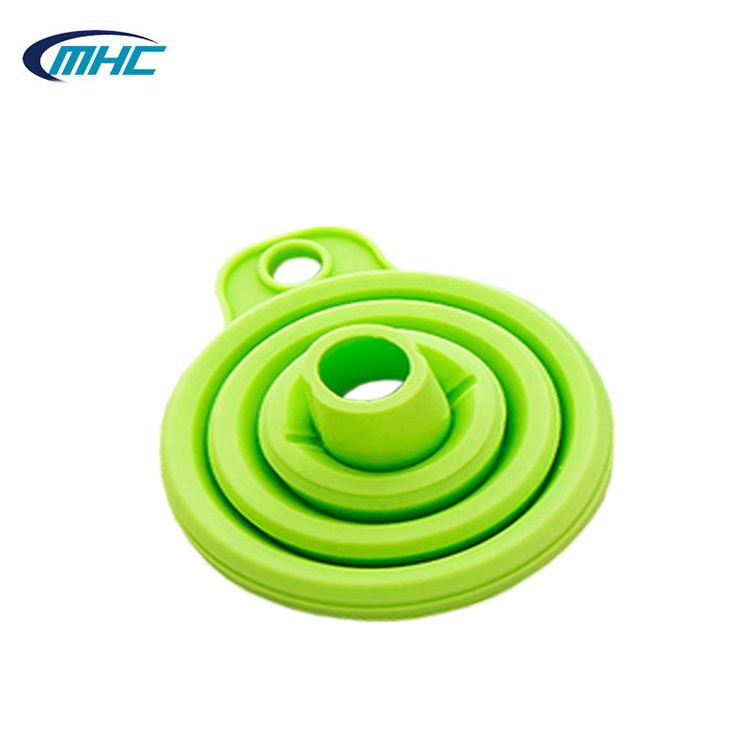 Mini Collapsible Silicone Kitchen Funnels Oil Liquid Reusable Customized Food Grade