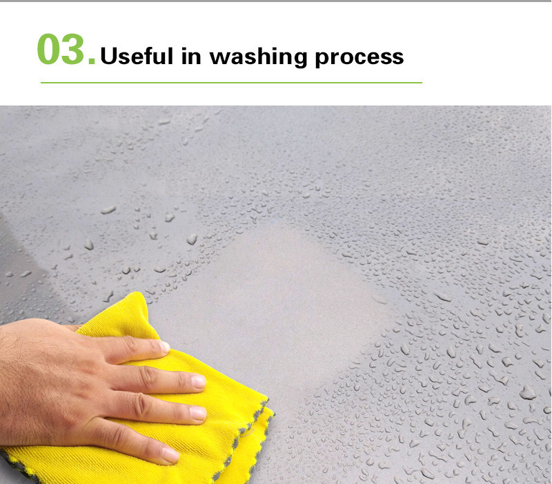 30*30cm Yellow Microfiber Towels For Car Detailing S M L Size