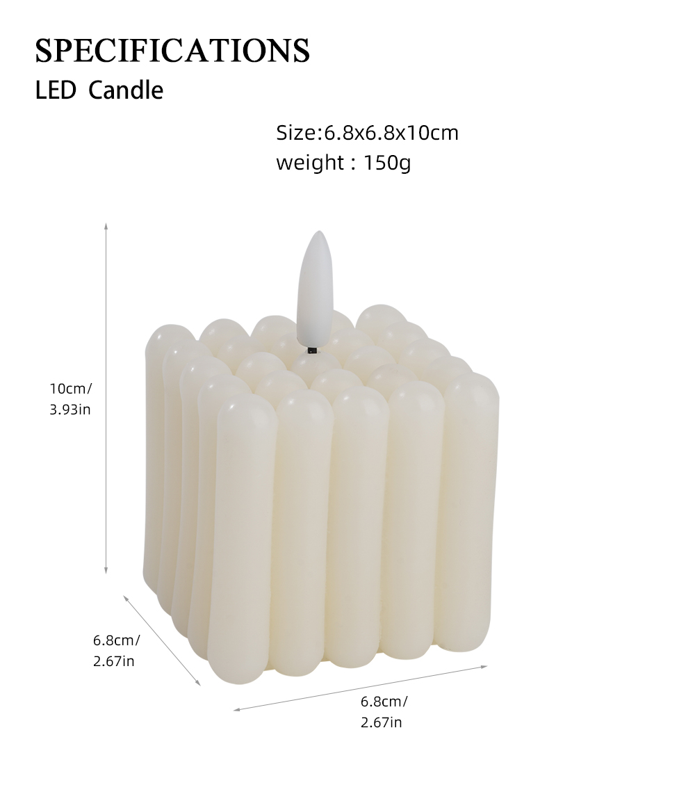 LED Lanterns Real Wax Flameless LED Candles In Bullet Shape Battery Operated Warm White