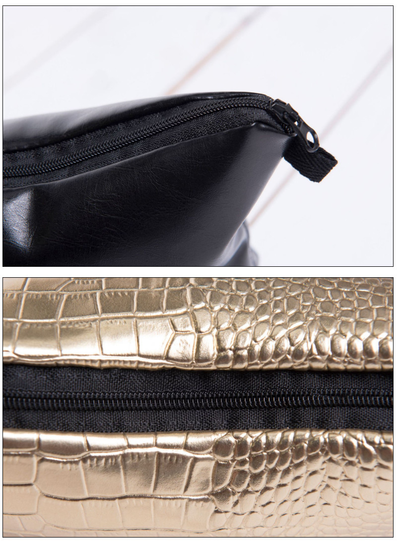 Wholesale Custom Pure Color Waterproof PU Leather Makeup Wash Bag