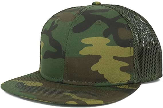 Common Fabric 3d Embroidery Camo Trucker Cap For Female