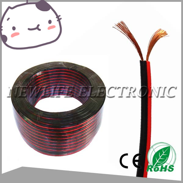 Flat Twin Speaker Wire Transparent PVC flexible