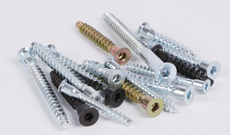 Flat Head Drive Self Tapping Euro Screw Hexagonal Wood Furniture Confirmat Screw Cabinet Connecting Confirmat Screw