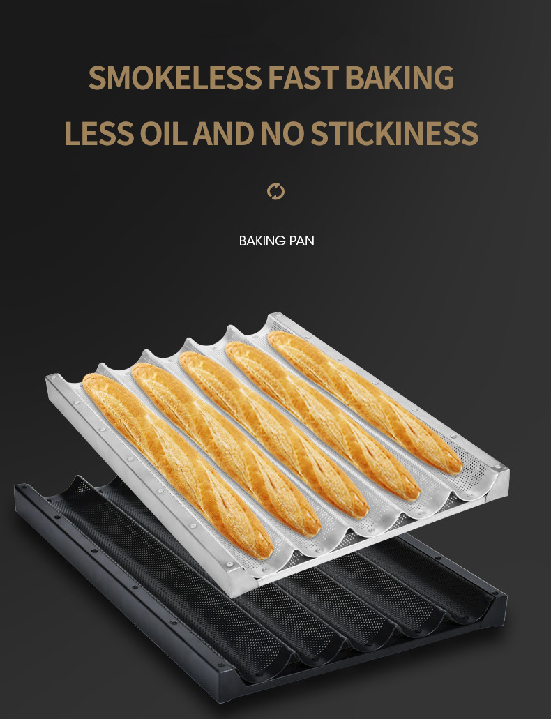 Versatile French Bread Baking Pan Tray for Various Sizes in Stock