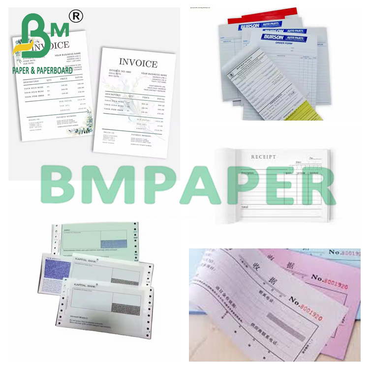 55g 75g Carbonless Copy Paper NCR Paper For Invoices 8.5 * 11''