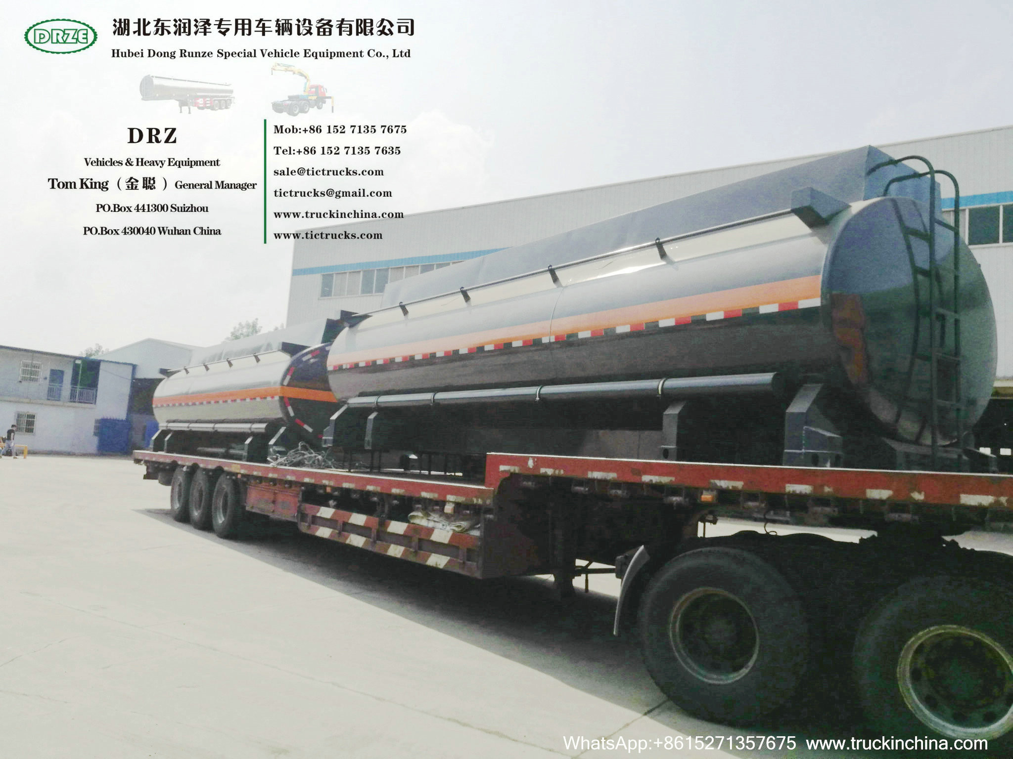 Chemical Acid Tank Body Chemical Liquid Tanker Body with Container Locks Trailer Road Transport WhsApp:+8615271357675