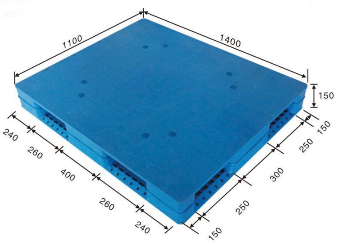 1400X1100mm steel reinforced hygienic stackingHeavy duty reusable plastic pallet for storage