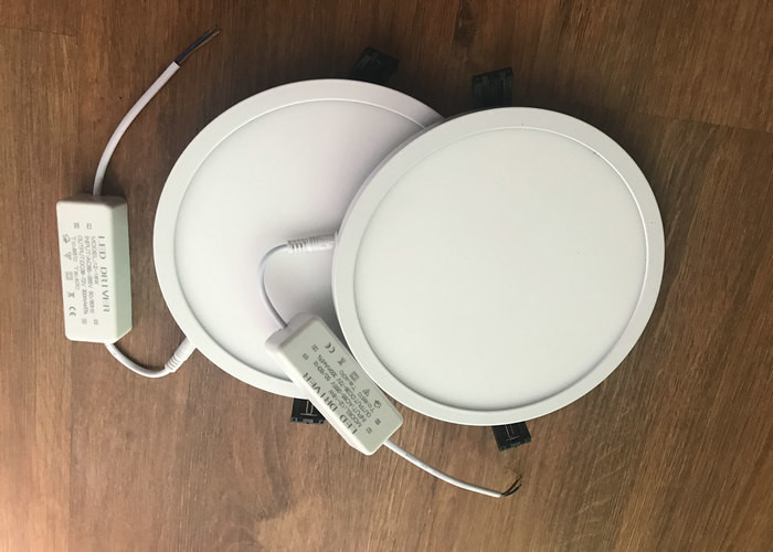 18w LED Slim Panel Light 4000K Recessed Mounted 1600LM Black Aluminum Dimmable PMMA