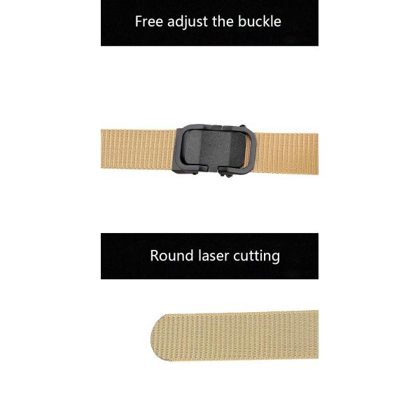 Dansky Automatic Metal Buckle Belt Nylon Webbing Men Waist Outdoor Waist Belt Tactical Belt for Men