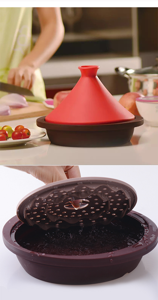 Microwave Safe Heat Resistant Flexible Silicone Collapsible Tagine Steamer