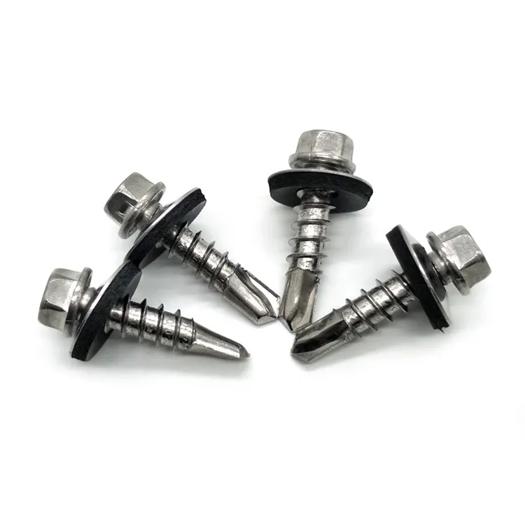Hex Self Drilling Screws With Washer M2 - M20 Galvanised Carbon Steel Hex Head Screws