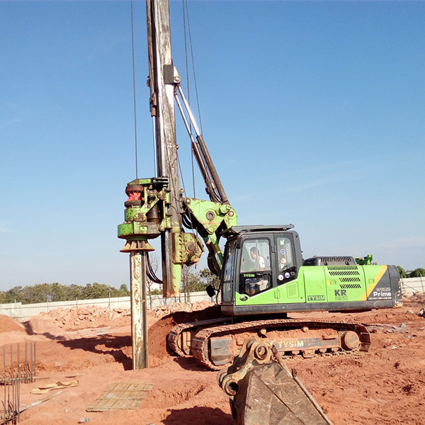 Foundation Hydraulic Piling Rig Machine , Borehole Pile Driving Rigs Drilling Depth 43m Max. Drilling Diameter 1300mm