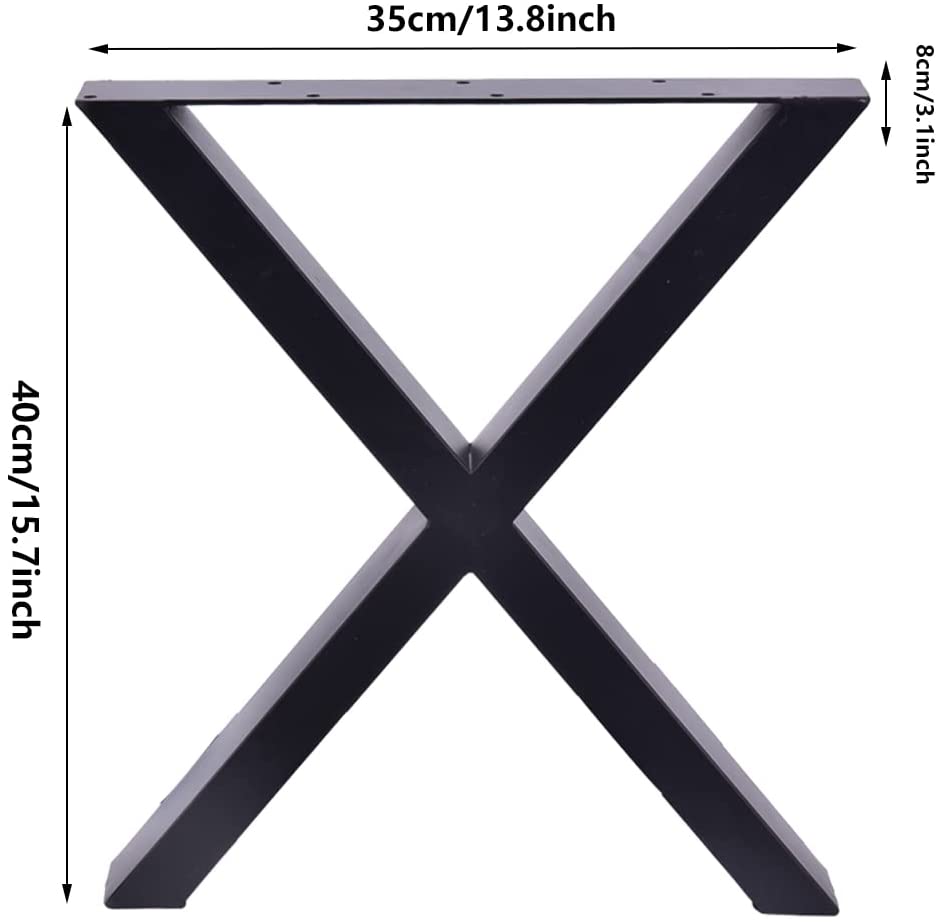 Furniture Base Part Metal Table Legs Sturdy Table Black Powder Coating