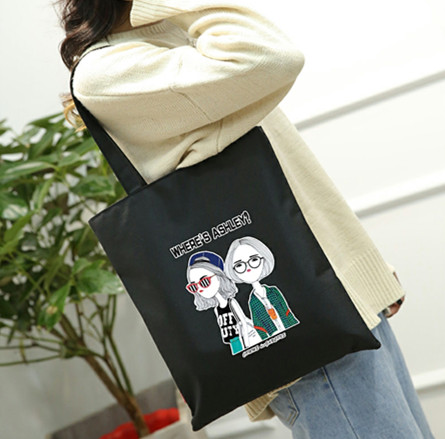 2023 Custom Logo and size canvas Printed Organic Calico Shopping bag Canvas Tote lady shopping bag school bag for kids
