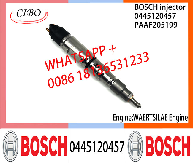 BOSCH 0445120457 Neutral Diesel Fuel Injector Assembly 0445120457 PAAF205199 For WAERTSILAE Engine