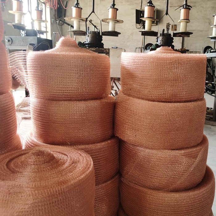 Oil Demister Copper Knitted Mesh 400mm Width
