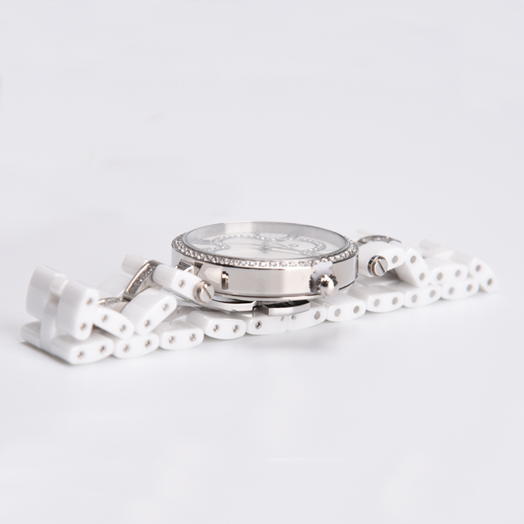 Sapphire Crystal Ceramic Quartz Watch Waterproof With China / Japan Movt