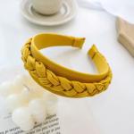 Solid fabric braided hair accessories wide brim hair band ladies headband
