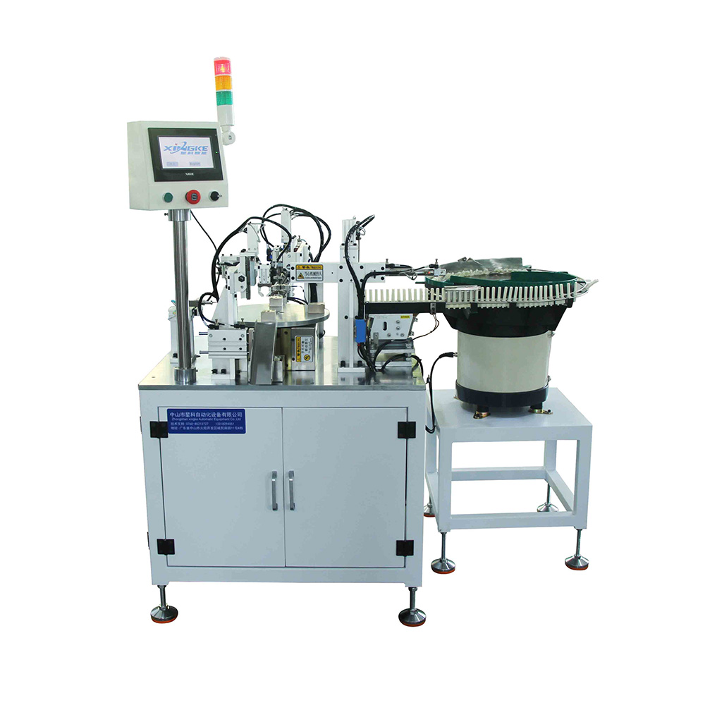 Long Valve Element Assembly Machine With Vibrating Bowl Feeding